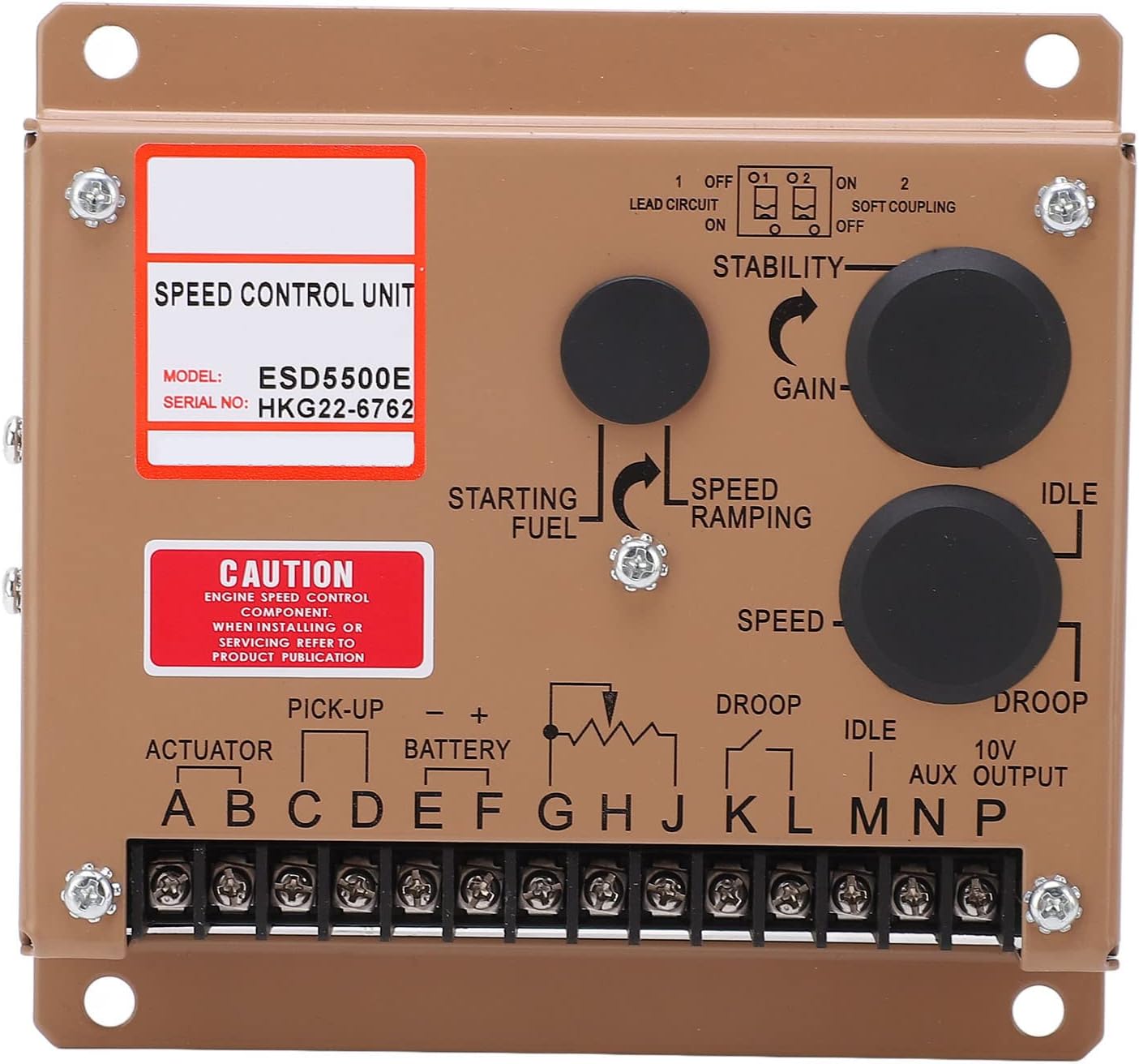ESD5500E Electronic Engine Governor, Closed Loop Generator Speed Controller, Corrosions and Temperature Resistant, All Weather Reliability