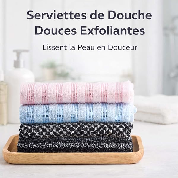 Serviette De Douche Exfoliante Ecovia, 2/4 Serviette Ecovia Exfoliante, SéChage Rapide, Facile à Utiliser, Portable Et Unisexe (3PC) - 2