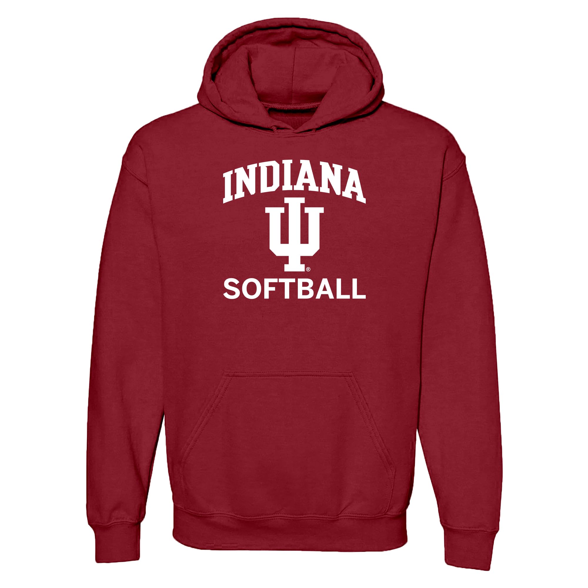 UGP Campus Apparel AH1114 - Indiana Hoosiers Arch Logo Softball Hoodie - Medium - Cardinal