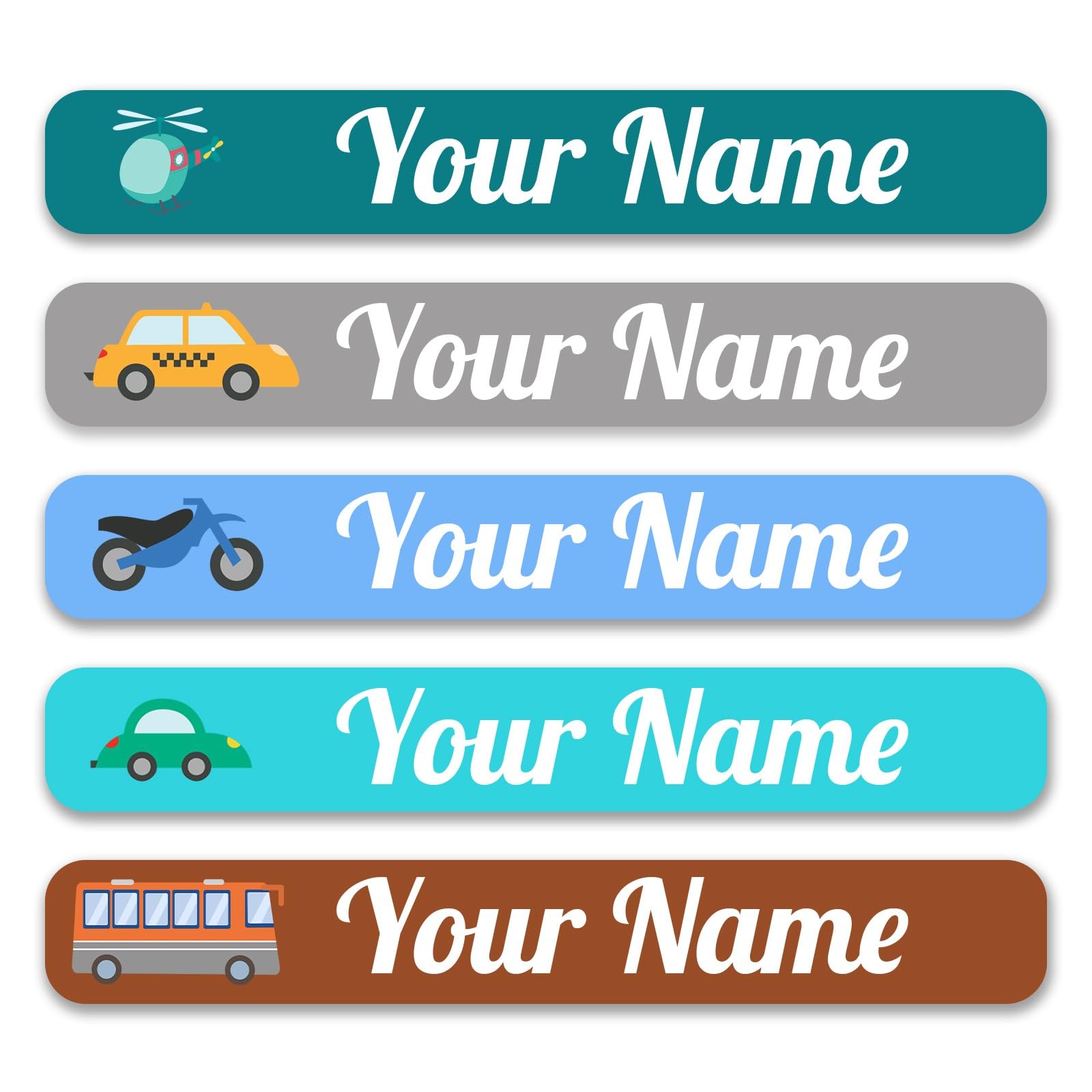 100Pcs Personalized Name Labels for Kids School Supplies Custom Waterproof Daycare Name Labels Stickers for Water Bottles Books Lunch Boxes Camp