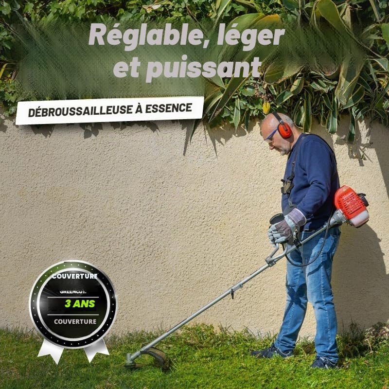 GREENCUT GGT650X-9 - Débroussailleuse à Essence 65cc...
