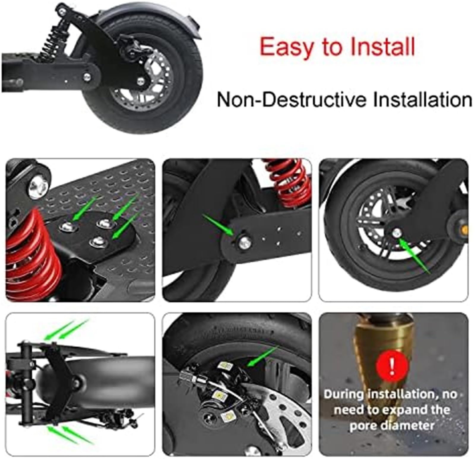 Suspensión Trasera for Patinete eléctrico Xiaomi Pro Pro2, Amortiguador Trasero, Juego de Horquilla - Pro/Pro2 Rojo Resorte de suspensión Delantera para patineta(Red 80mm for M365+1S)