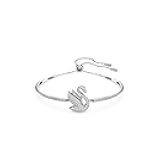 Iconic Swan Crystal Necklace, Earrings, Bracelet Jewelry Collection, Clear Crystals on a Rhodium Tone Finish