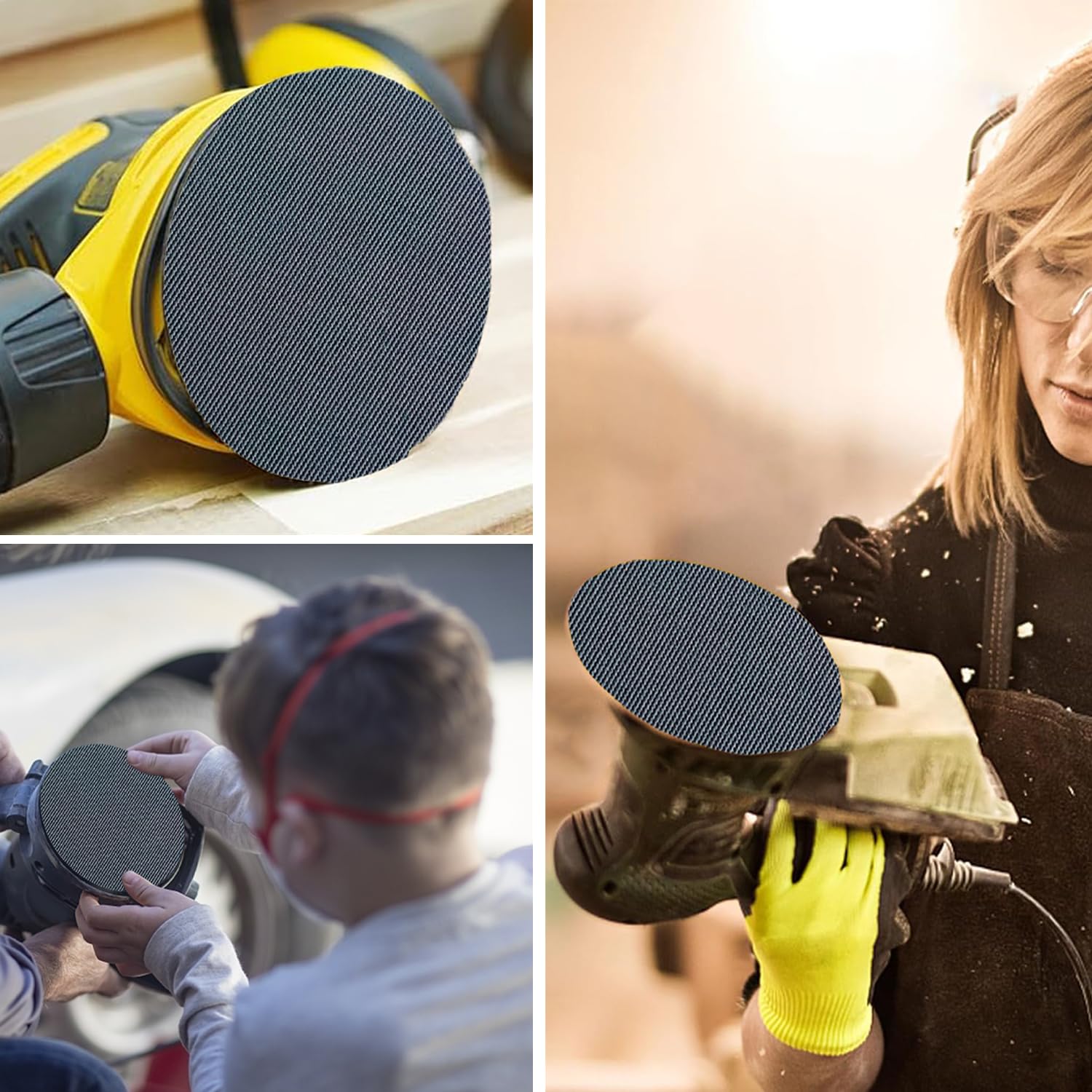 70 Pcs 5-Inch Mesh Sanding Discs, 60-400 Grit, Hook & Loop Mesh Pads for Random Orbital Sander - Durable, Anti-Slip, for Wood, Metal, Paint Finishing