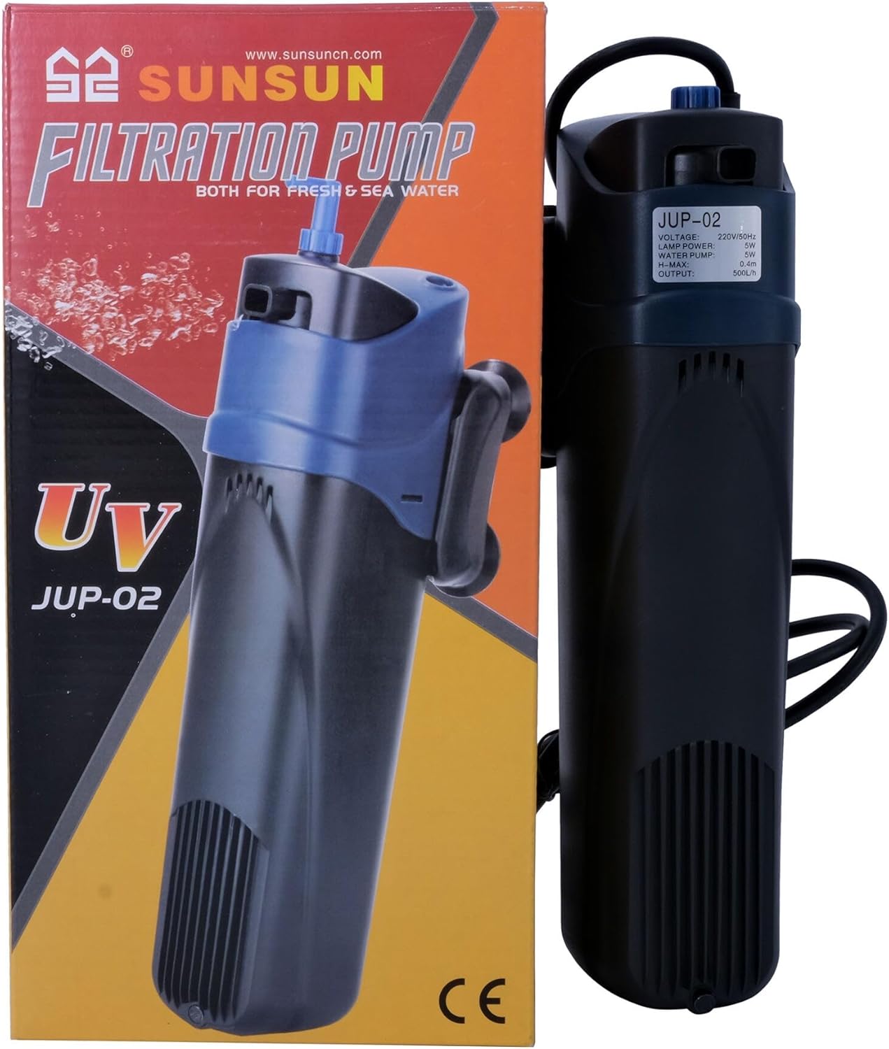 SunSun JUP-02 Aquarium Submersible Power Head with 5w Sterilizer