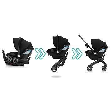 Evenflo Shyft DualRide Infant Car Seat and Stroller Combo (Beaufort Black)