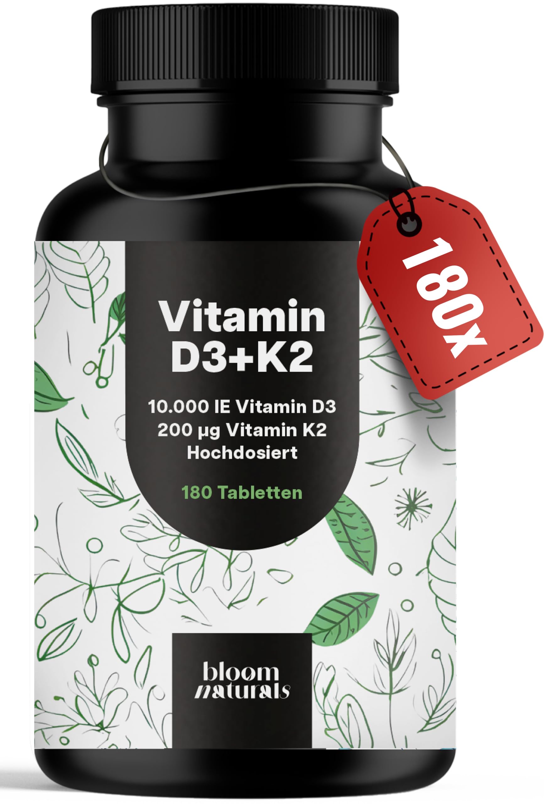 Vitamin D3 K2 hochdosiert – 180 Tabletten