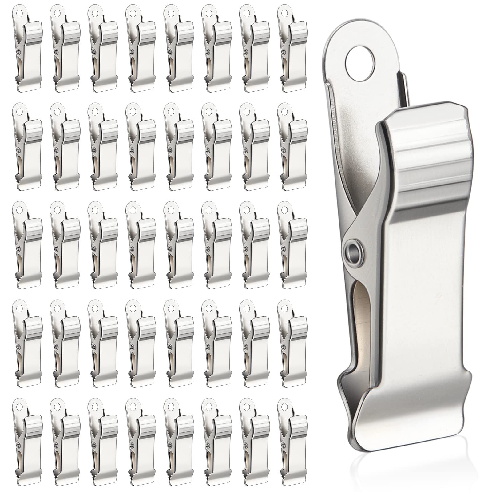 Shimeyao 80 Pcs Metal Mini Clamps Mini Spring Clamp, Silver