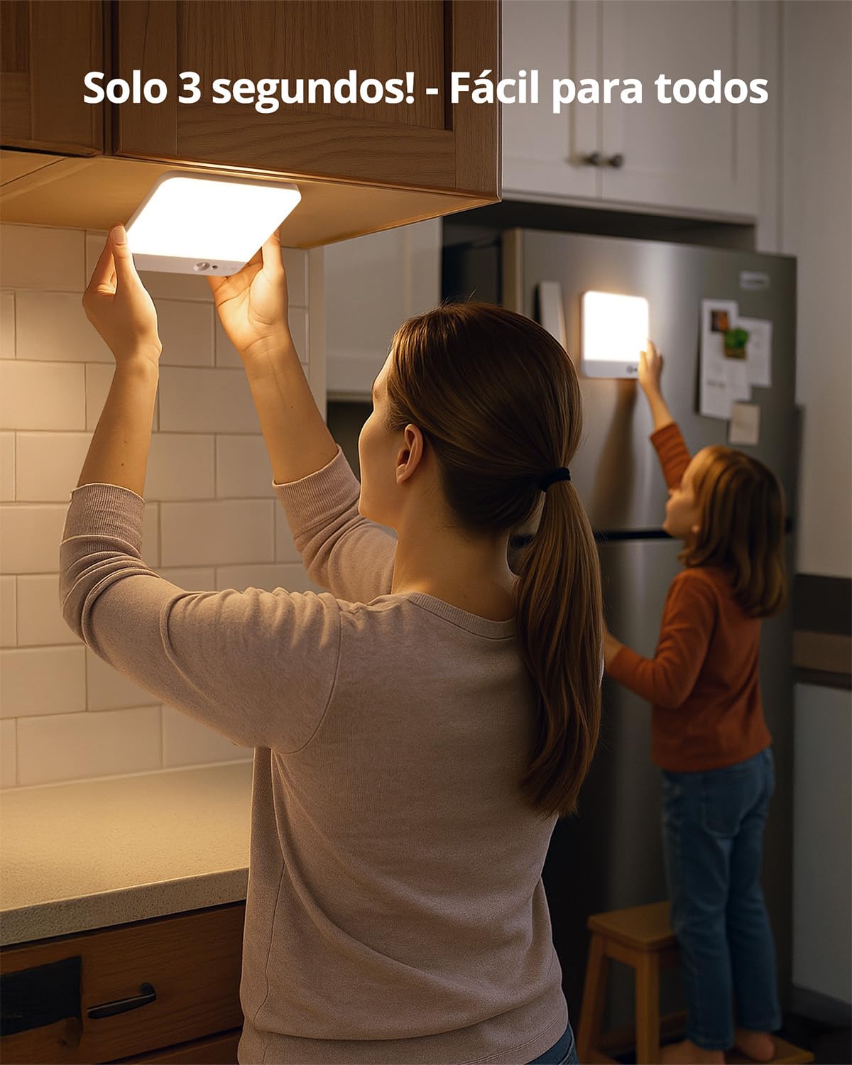 Combuh Led Plafon Baño Techo Bateria Sin Cables, Lampara Garaje Recargable con Sensor de Movimiento, Luz con mando sin taladro para Ducha, Terraza, Dormitorio, Cuadrado 2 Unidad