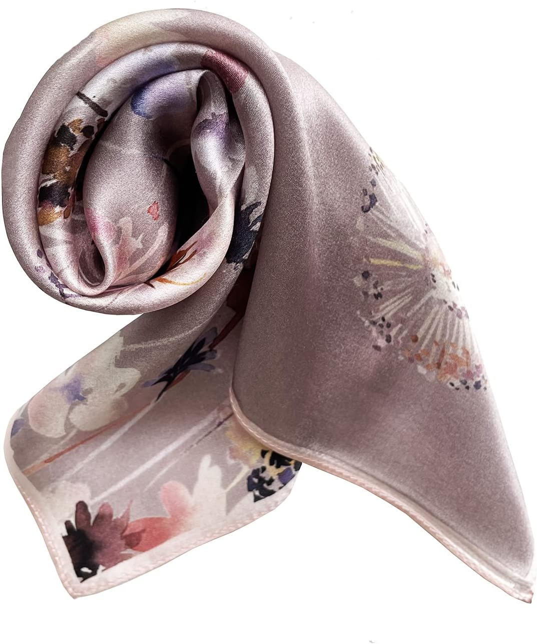 JERLA Women's Men's Small Square 100% Real Mulberry Silk satin Scarfs Hair head face scarf 21" x 21" image 2