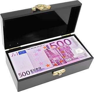 Schwarze Acryl-Geldkassette mit Schloss, Geldkasten für Bargeld, Geldhalter, Bargeldorganizer, Einzelne Geldscheinfach, Geldaufbewahrungsbox, Geldorganizer für Bargeld