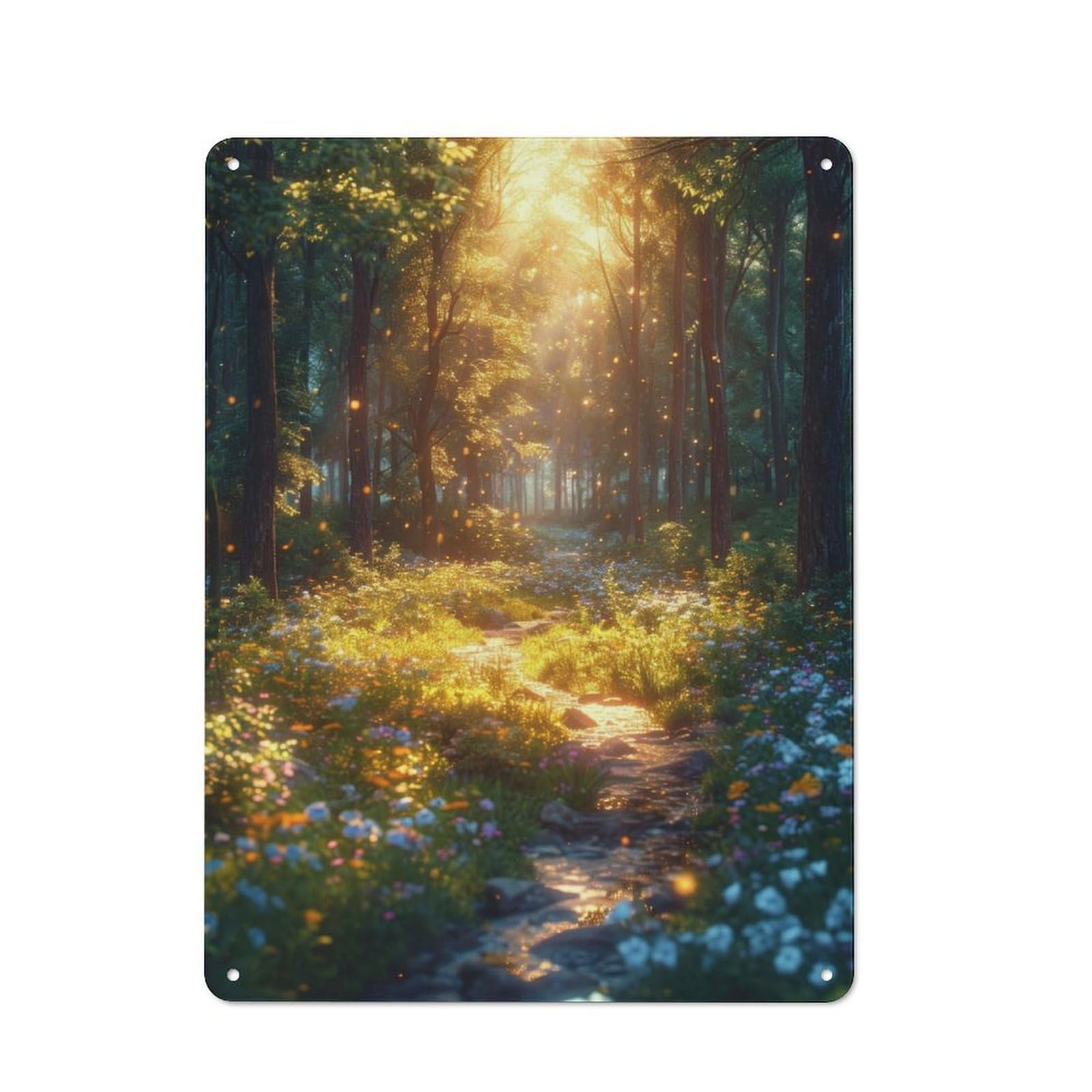 Junmoney Magical Forest Industrial-Style Tin Sign 40X30cm For Pub Or Café, Suited To Pub Decor Enthusiasts