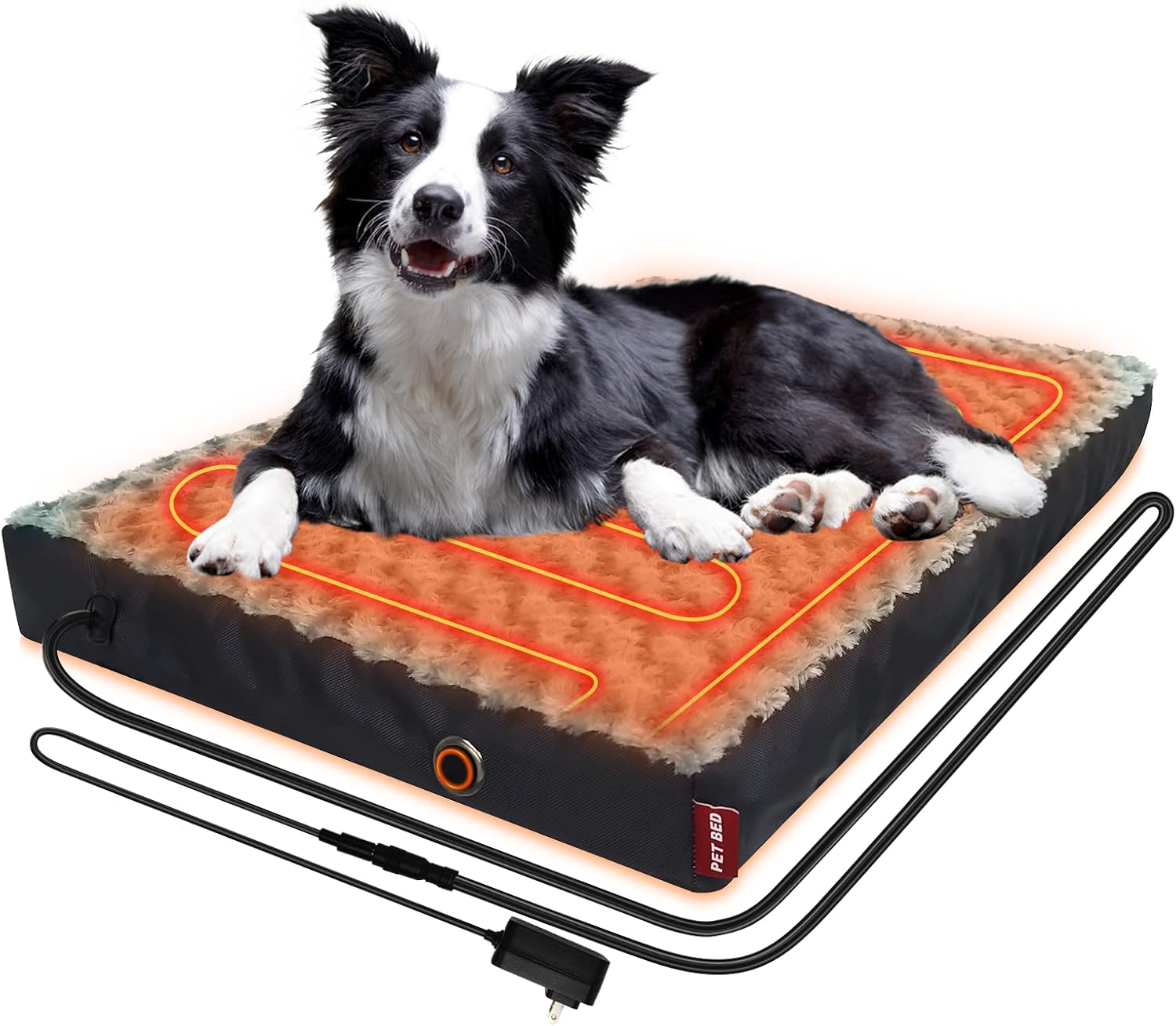 HyphessAda Upgraded Heated Dog Bed with Enlarged Heating