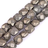 Vista 6 de Cubo natural pirita piedras preciosas DIY fabricación de cuentas sueltas 15