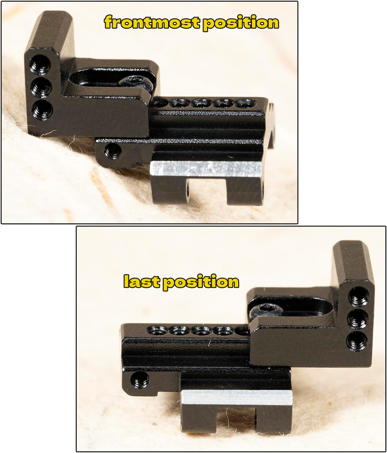 Rear Axle Truss Upper Links Mount for SCX24 AX24 RC car, Multi-Position Adjustment, Aluminum Upgrades Part for Axial SCX24 Gladiator Bronco, 1/24 Crawler Car Upgrade Accessories, Black 2pcs