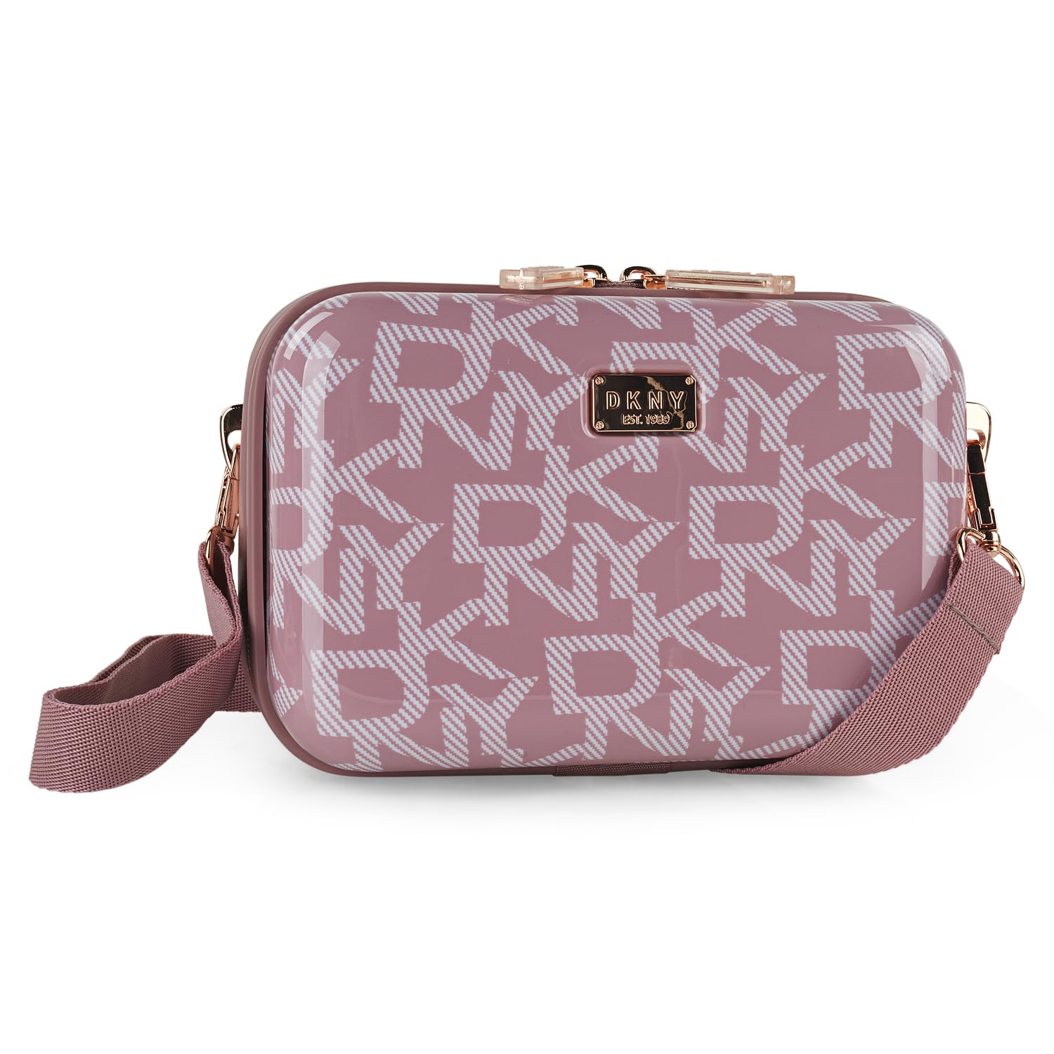 DKNY - Kosmetikkoffer Hartschale Groß, Beautycase Damen, Trolley & Handgepäck Koffer: Beauty Case Hartschale, Kosmetik Koffer, Kosmetiktasche Groß - Ideal für Reisen!, Vintage Rose