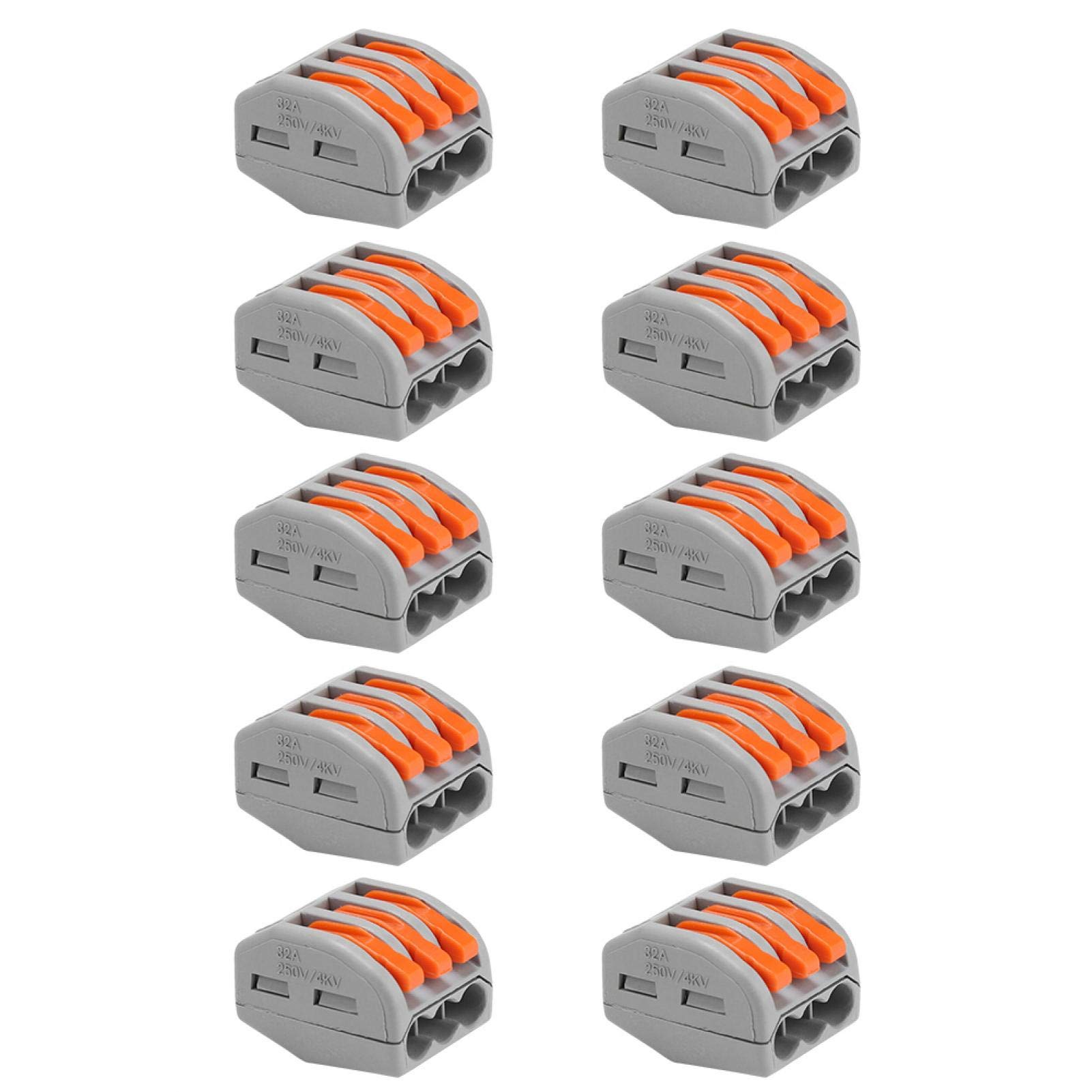 221-415 | Wago 5-Way Terminal Block, 32A, Spring Cage Terminals, 24