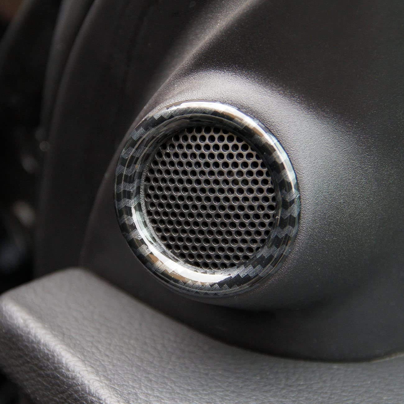 crosselec Carbon Fiber Inner Front Door Speaker Cover Trim for Dodge Durango 2011-2022