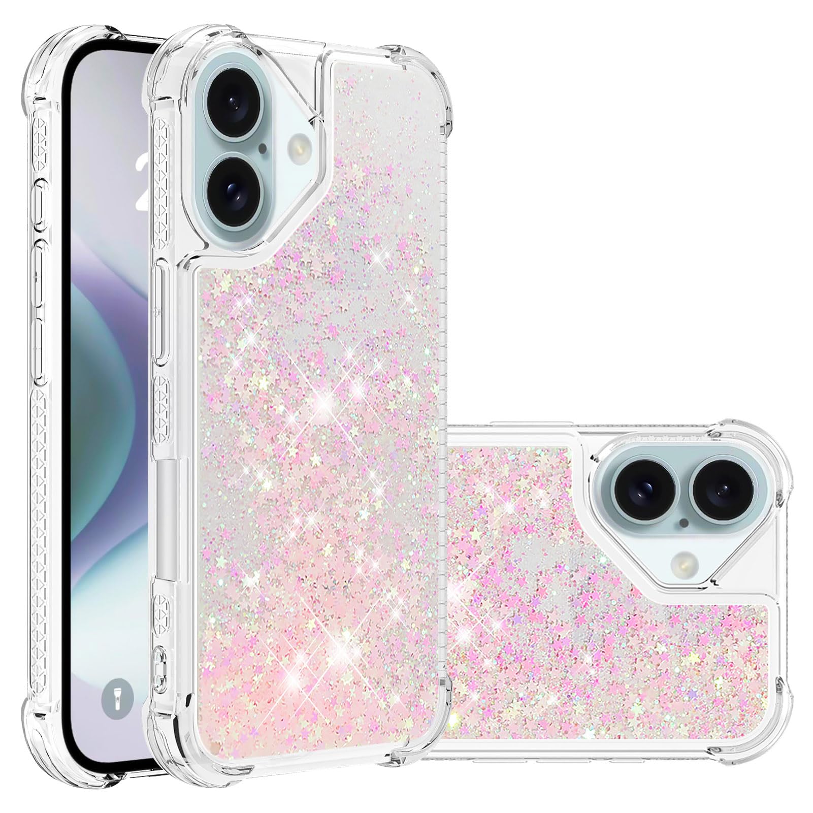 Coque iPhone 16 sable mouvant transparent et protection antichoc - 8