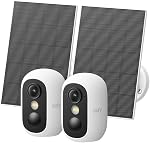 EufyCam C34 Wireless Magnetic Security Camera with Solar Panel, 2-Pack (Renew)
