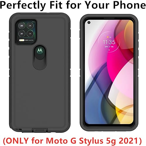 Miniatura 7 de Funda Defender para Motorola Moto G Stylus 5G 2021, TPU suave PC duro resistente a prueba de golpes a prueba de polvo 3 en 1 cubierta de teléfono