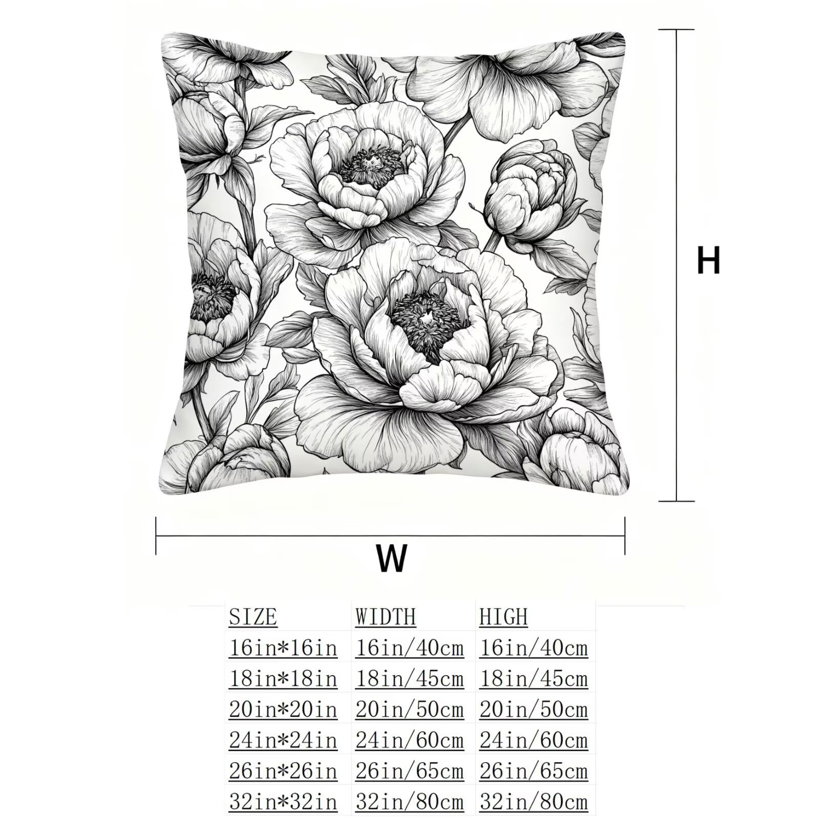 Gris Funda Almohada 60x60 Flor Funda Cojin 60x60 Cojines Sofa Lino Fundas Almohadas Cuadrada Fundas Cojines Juego 4 Protector Almohada Cervicales y Cuello Pillows, para Exterior Dormitorio E - 779