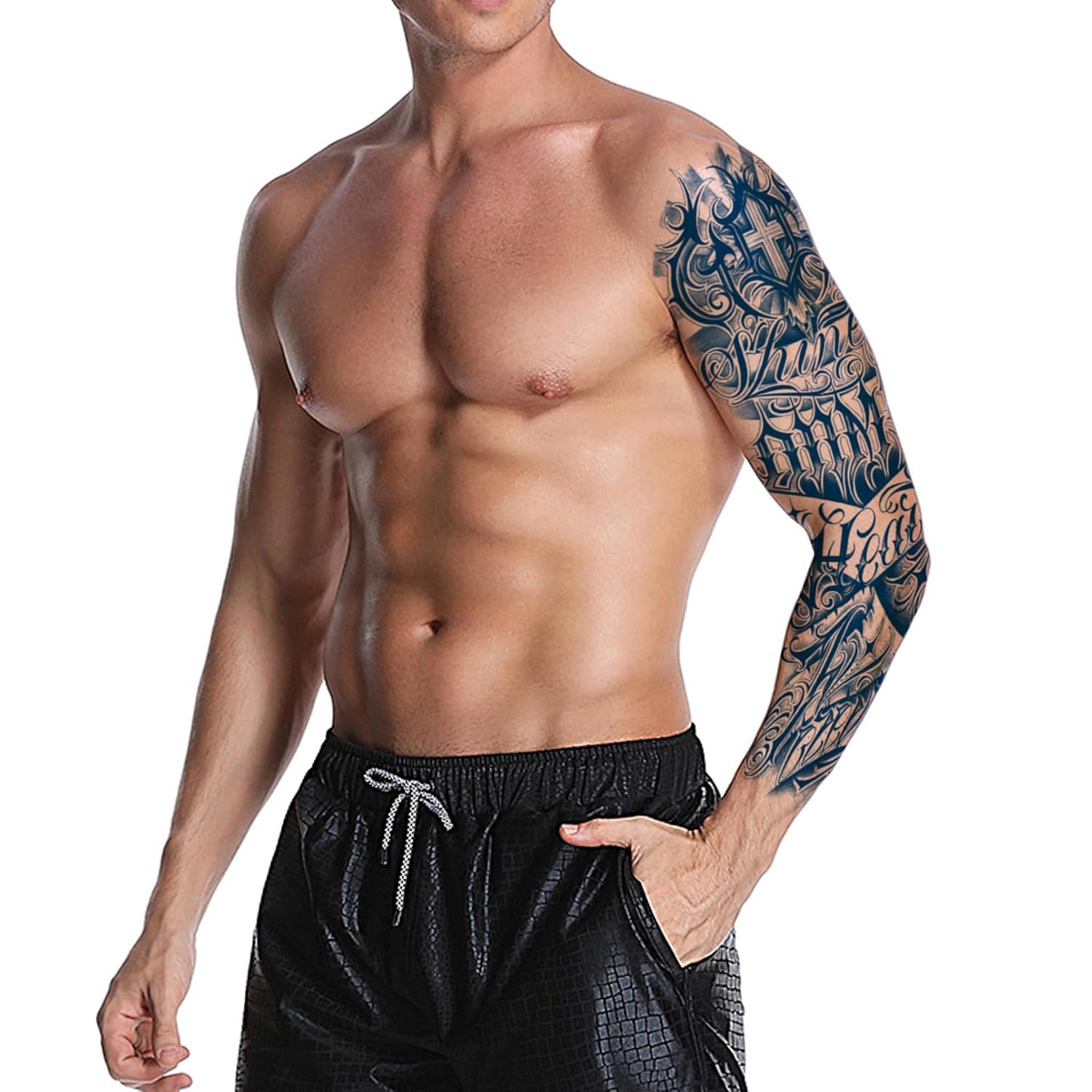 Aresvns Semi Permanent Full Arm Tattoo Sleeves Set for Men Women, 5 Sheets image 3