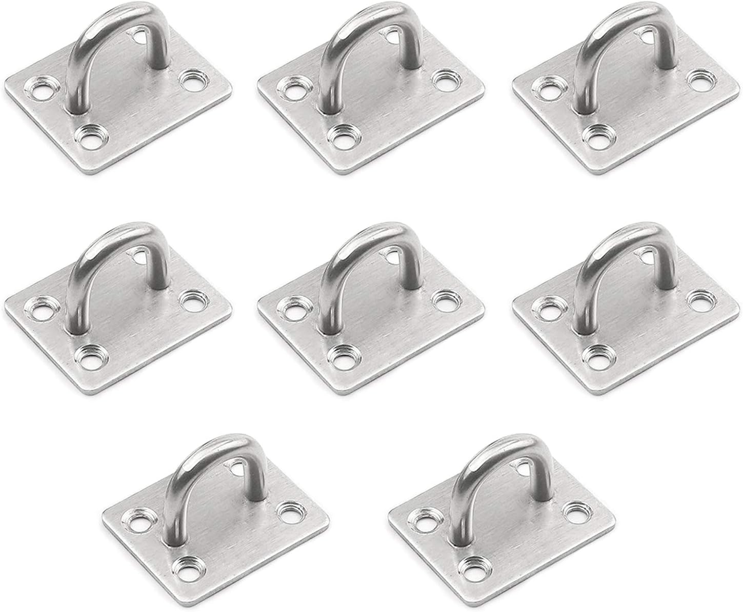 Mnixy Lashing Ring D Ring, 8 Sets D Ring Anchor, Stainless Steel D Ring Tie Down Anchor Trailer Anchor Forged Lashing Ring for Cargo on Trucks Trailers Pickups Boats,Photo Frame Hanging Hooks Kit