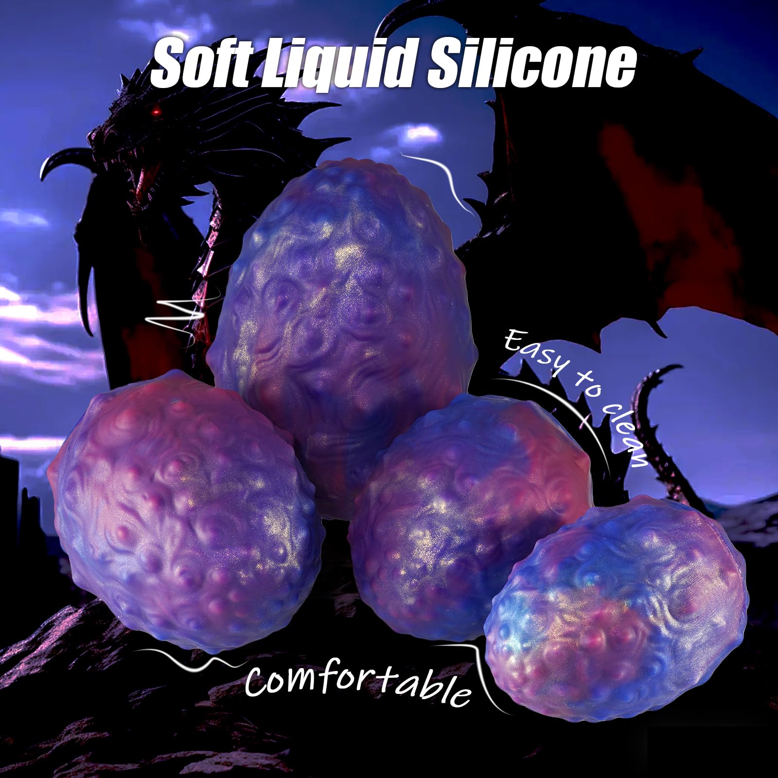 plug anale a forma di uovo adatto a uomini, donne e coppie (M) | silicone liquido, con catena metallica, 4 taglie, massaggiatore prostatico, stimolazione vaginale