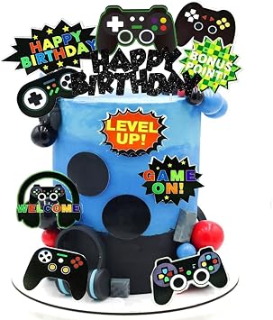 21 PCS Video game themes Cake Toppers Video Game Cake Topper Game Console Controller Cake Topper Video Game Cupcake Toppers