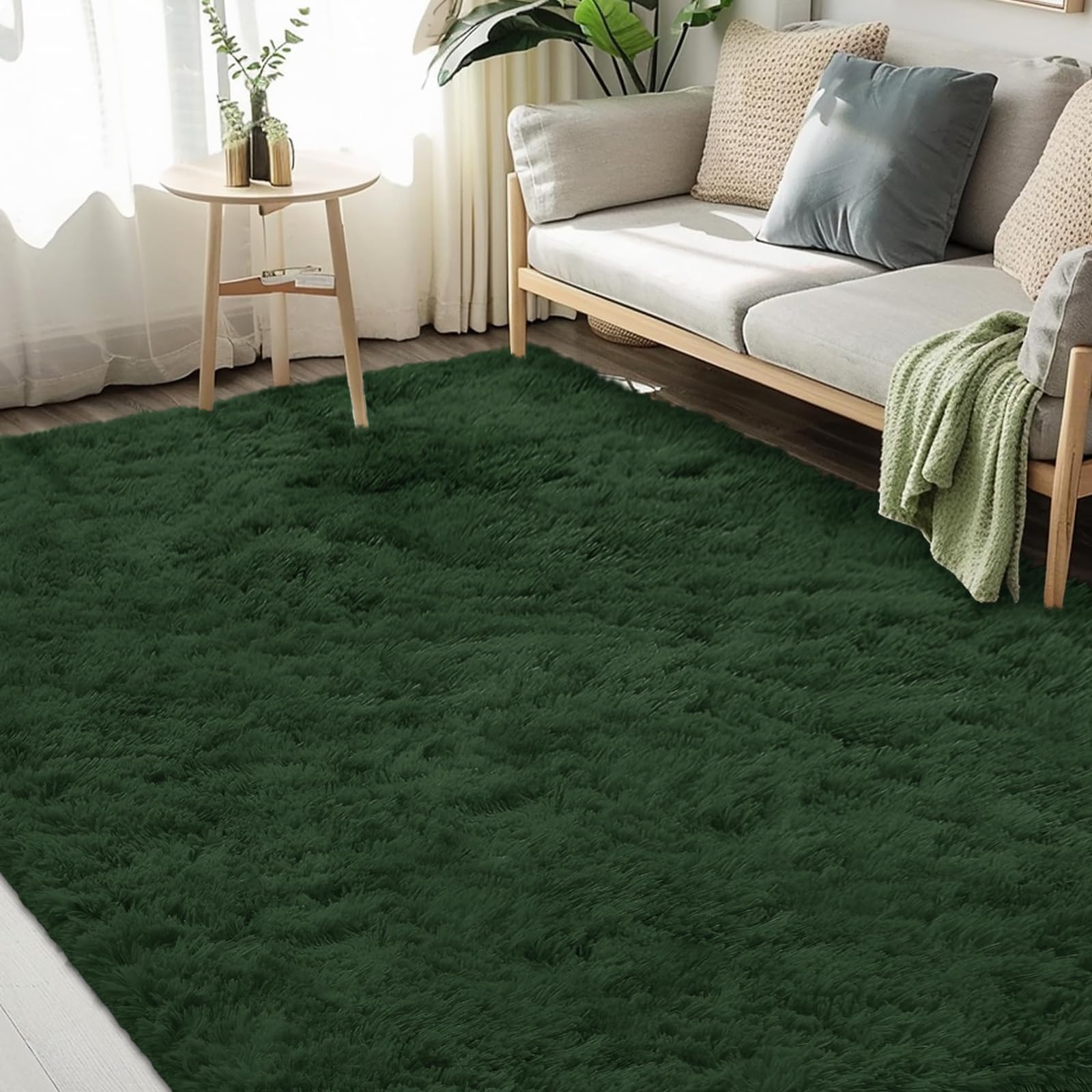 FVVRAX Bereich Teppiche für Schlafzimmer Wohnzimmer, Grau flauschig Fuzzy Shag Shaggy Teppich weichen Plüsch Teppich, Indoor-Boden Teppich für Kinder Home Decor Ästhetik