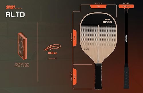 Miniatura 9 de Orca Pickleball Paddles, Sports Series Wood Pickleball Paddle Sets, Pickleball Paddles Starter Set with Pickleballs and Accessories