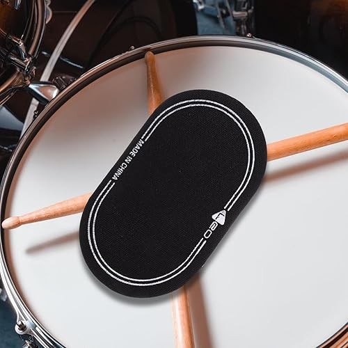 Miniatura 8 de Kit de batería de 2 uds. Protector de pantalla de bombo, parche de bombo, almohadilla de tambor de fortalecimiento, tambor de impacto almohadillas