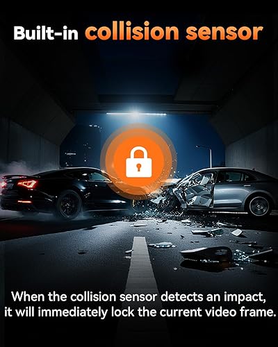 Miniatura 9 de Cámara de tablero frontal y trasera 4K+1080P+1080P, cámara de control de 3 canales, tarjeta de memoria gratuita de 128 GB, GPS integrado WiFi de 5.8