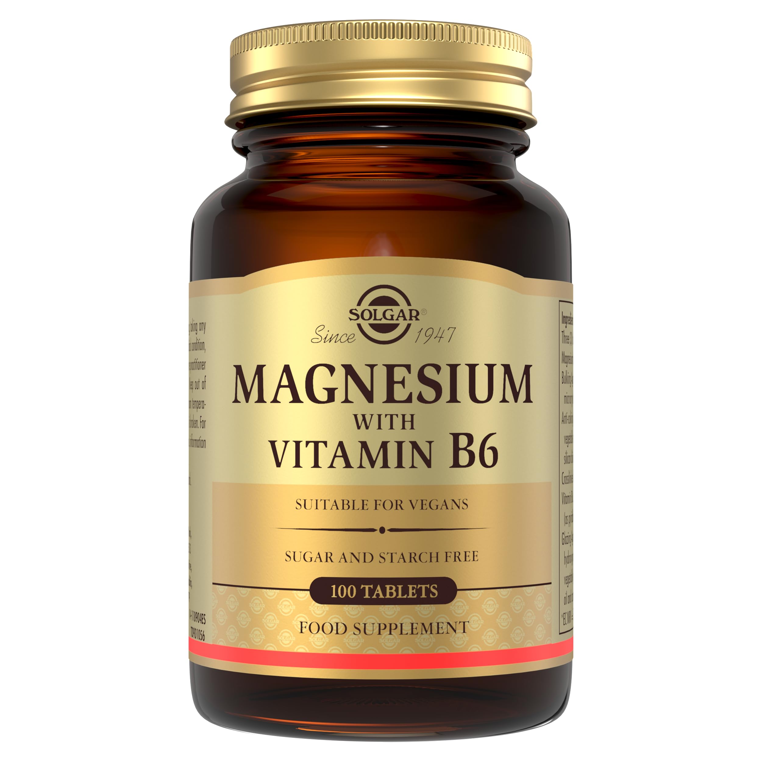 Solgar Magnesium With Vitamin B-6 Tablets - 100 Tablets