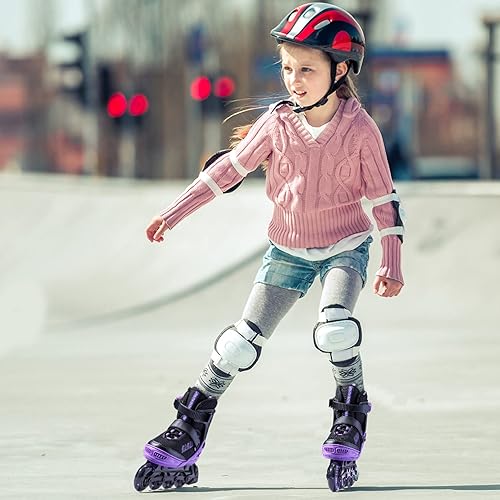Miniatura 2 de PAPAISON Patines en línea ajustables para niños y adultos con ruedas completamente iluminadas, patines de ruedas para exteriores para niñas y niños