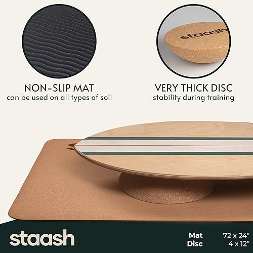 Miniatura 6 de STAASH Entrenador de tabla de equilibrio - incl. accesorios y programas de capacitación de videos GRATIS