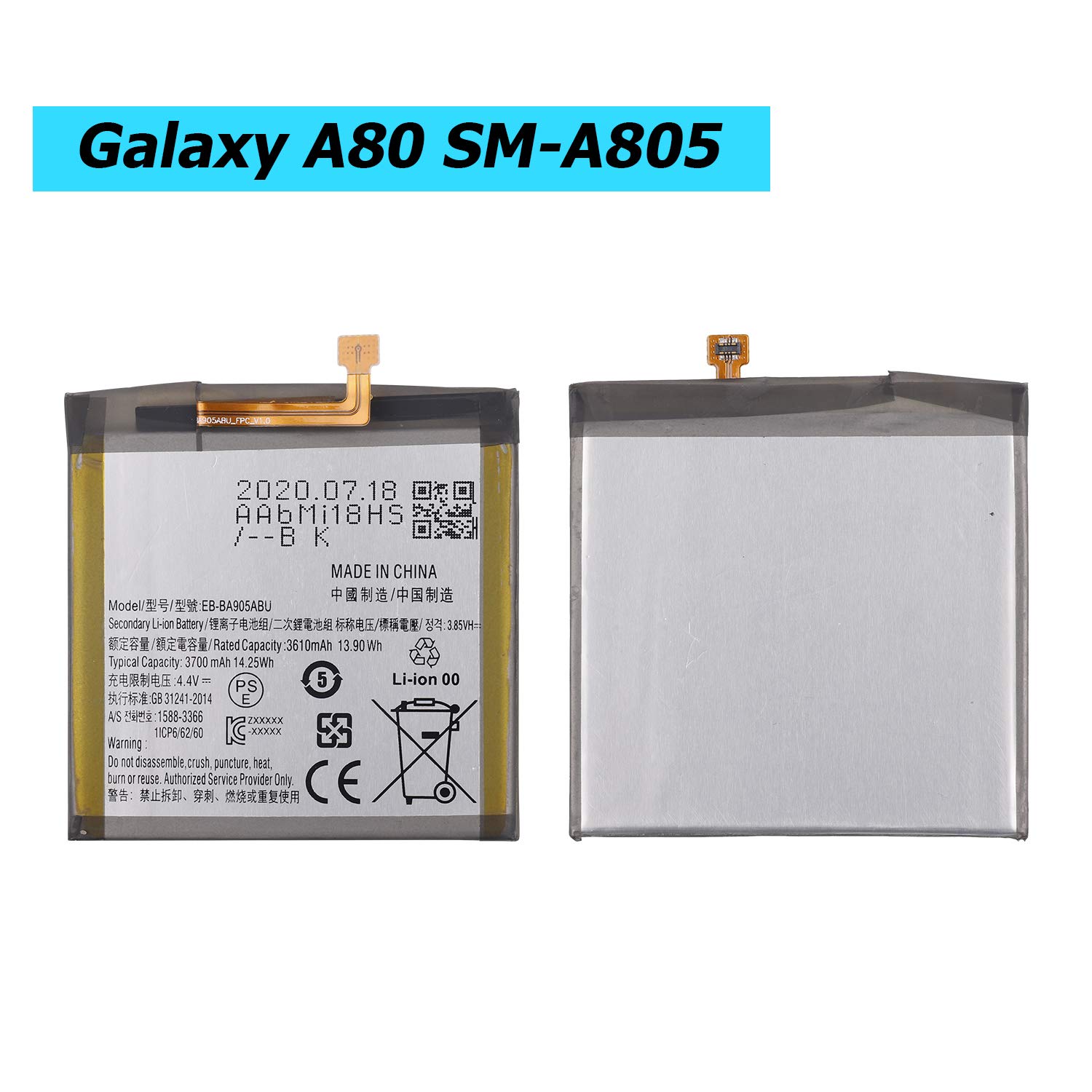 Vvsialeek EB-BA905ABU Replacement Battery Compatible with Samsung Galaxy A80 SM-A805F A805F with Tools