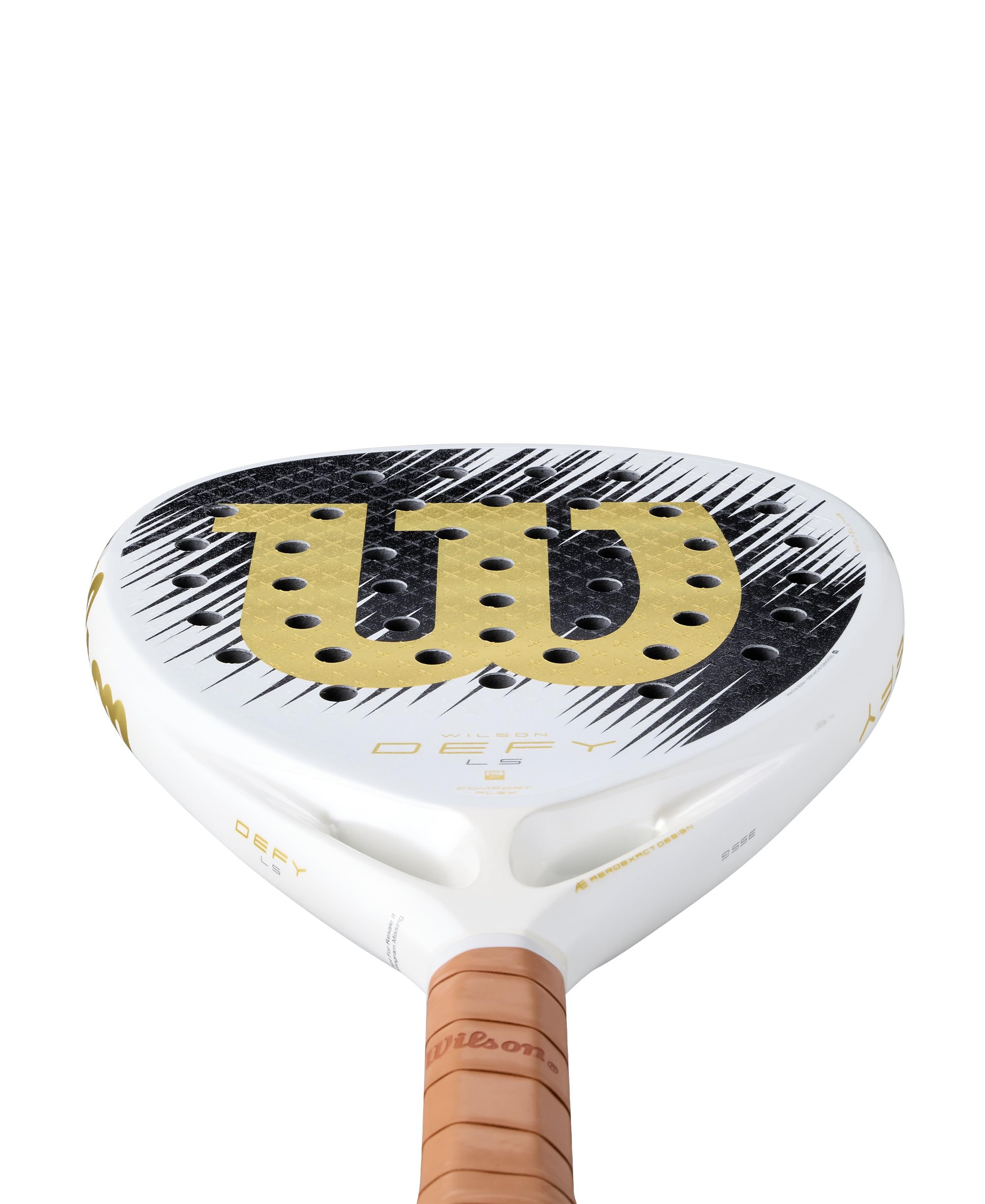 Wilson Defy LS V1 SE Raqueta de Pádel Edición Especial, Blanco/Oro