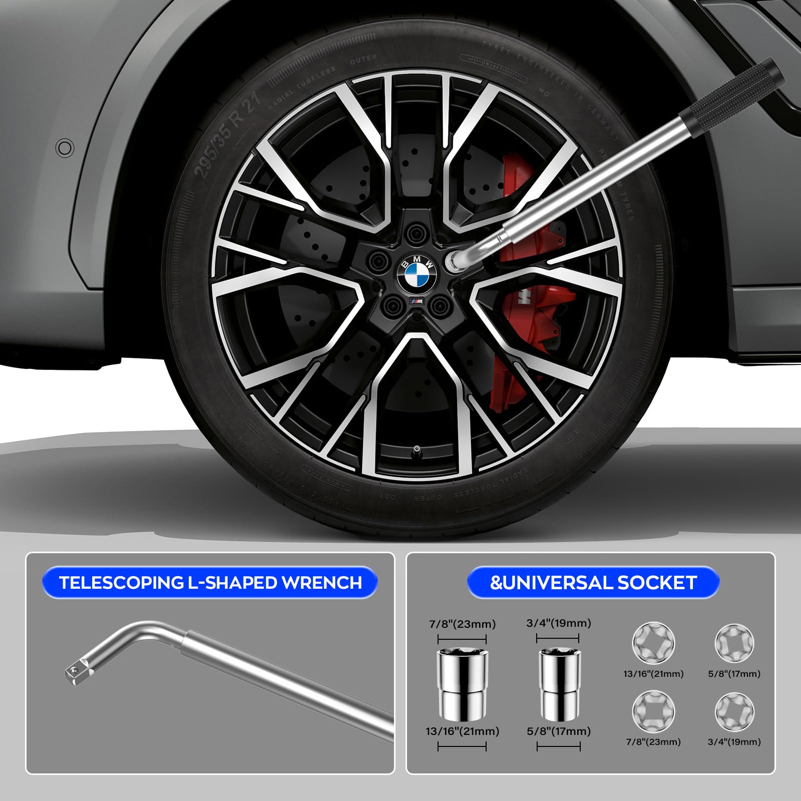 Scherenwagenheber 2,5T für BMW,Mechanisch,Tragbarer Wagenhber, Gummiauflage