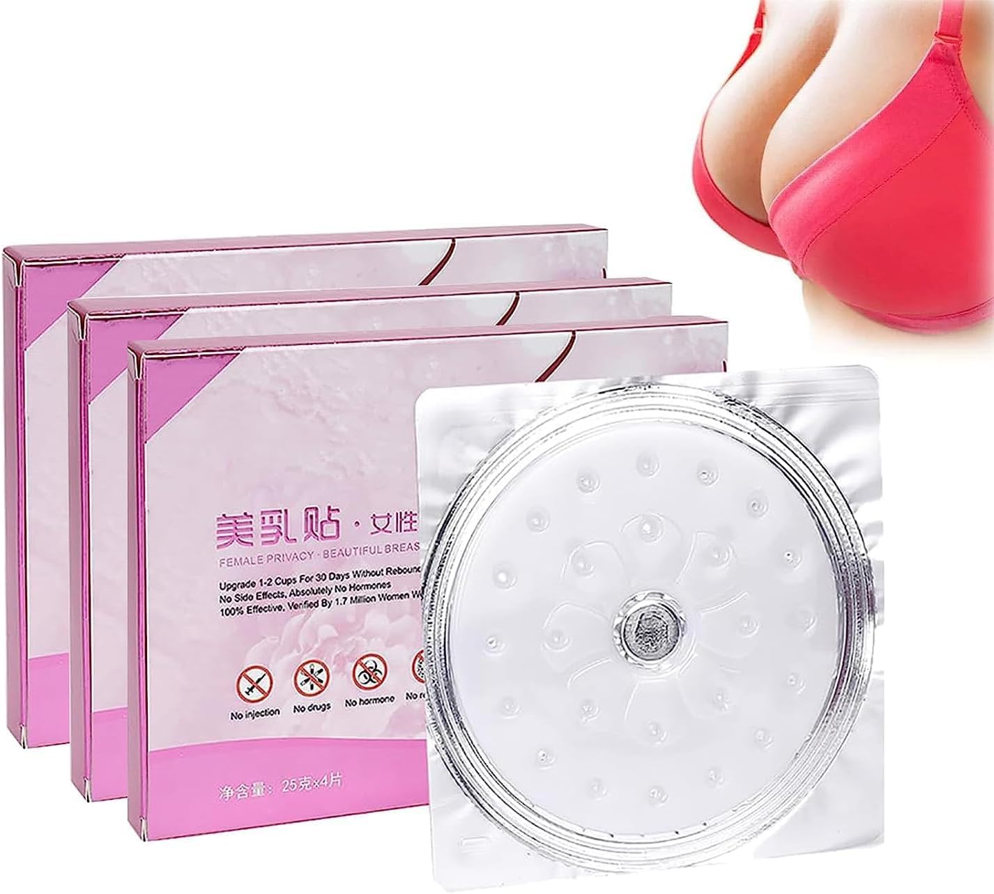Breast Enhancement Upright Lifter Enlarger Patch, Collagen Breast Enlargement Patches, Breast Enhancement Mask, for Promote Lifting Firming And Ing Bust (3box)