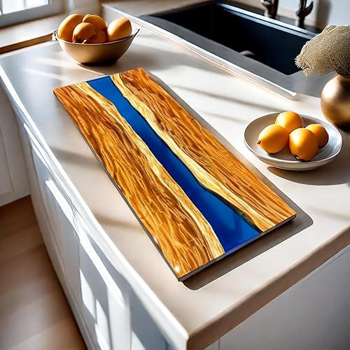 Miniatura 8 de KONBANZE Moldes de resina epoxi, moldes reutilizables para mesa de río, moldes para resina, suministros de resina para uso de bricolaje, molde de