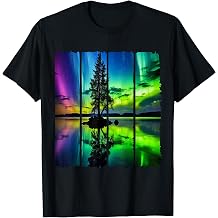 Beautiful Northern Lights Aurora Borealis Night Light Aurora T-Shirt