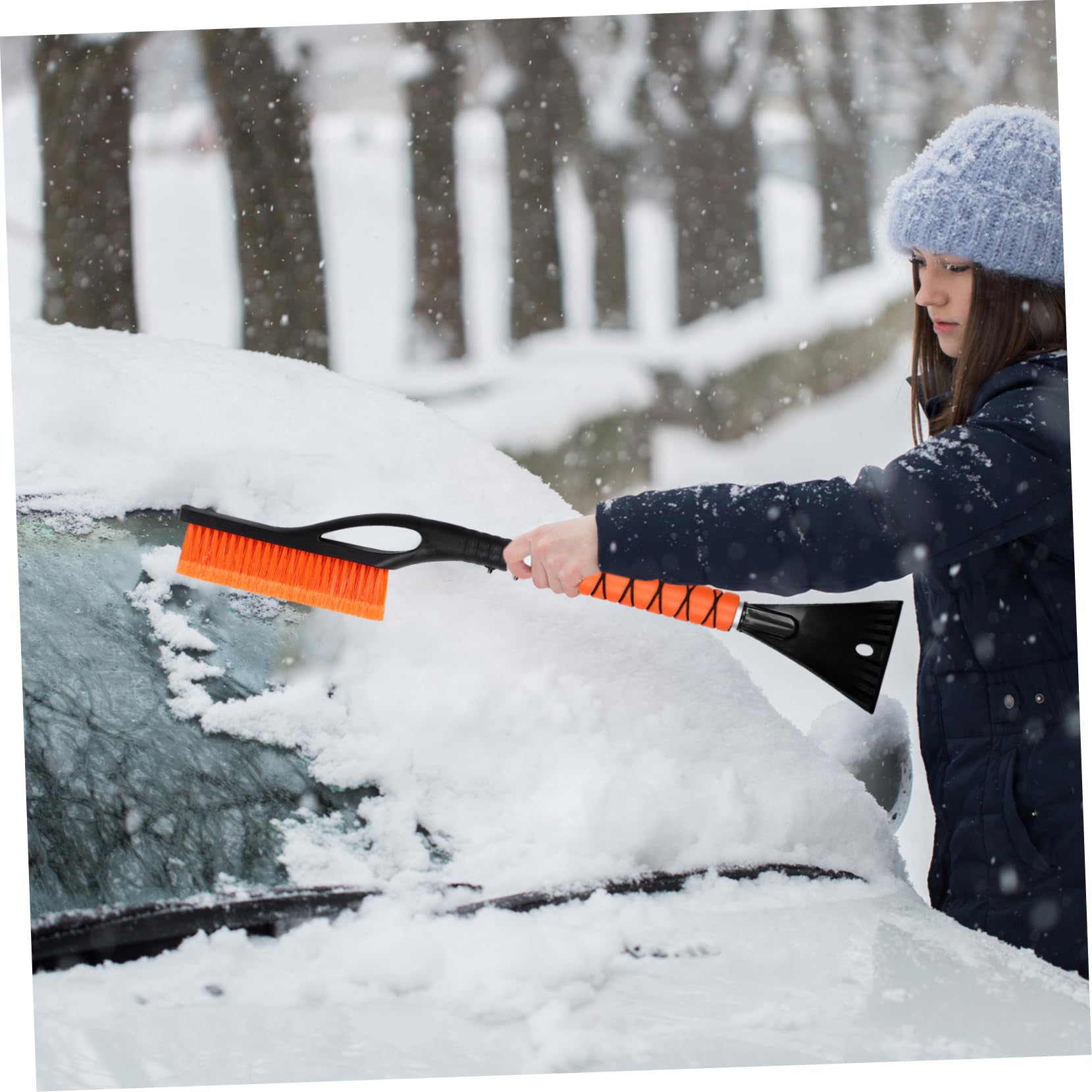 Luxshiny 2pezzi Raschietto per Neve Estensibile Strumento di Rimozione Ghiaccio per Parabrezza e Finestrini Pala Neve Auto Multiuso Facile da Trasportare e Adatto Diversi Veicoli
