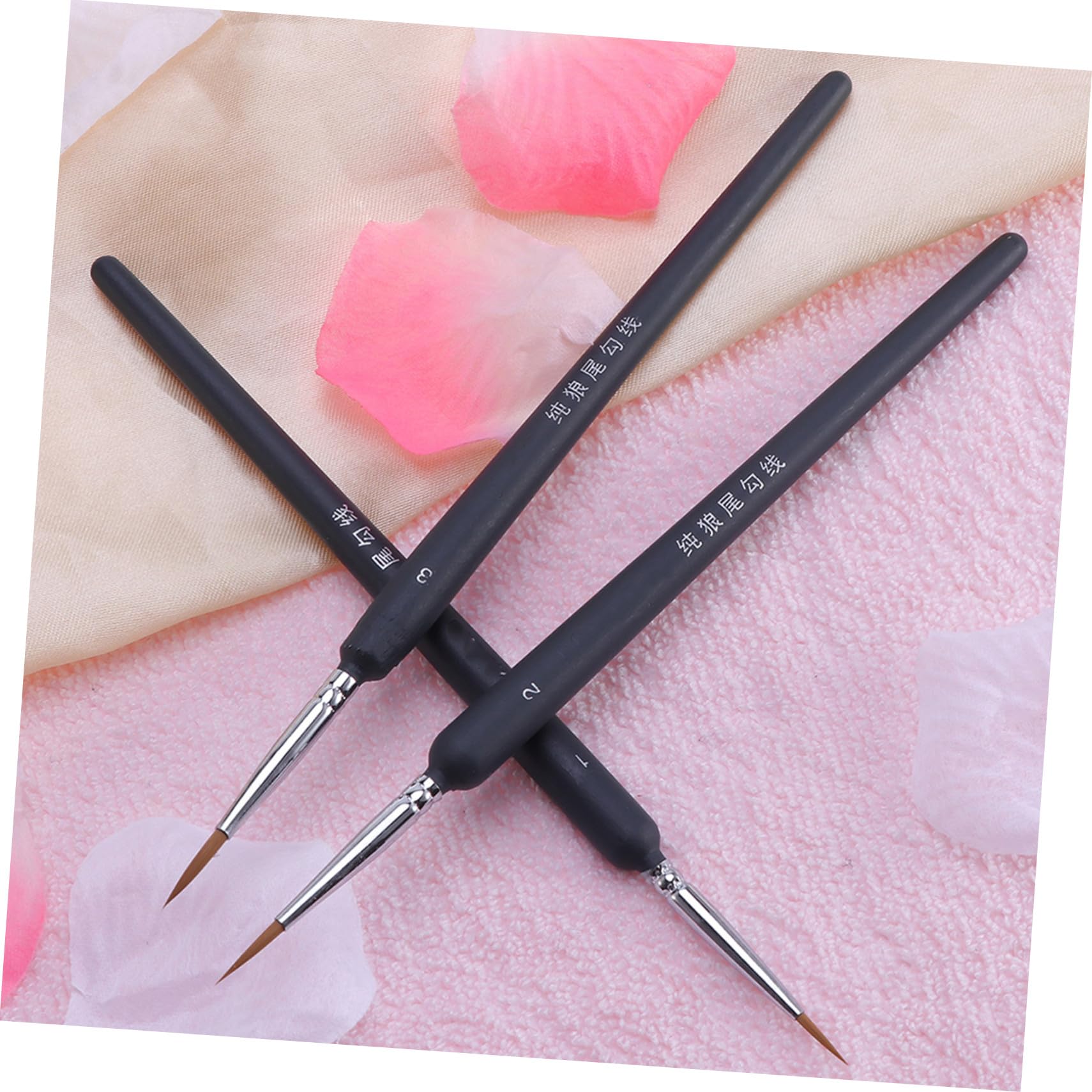 UKCOCO Pinceles de Acuarela y Pinceles de Dibujo Lineal para Adultos y Niños, Set de 6 Piezas Pelo de Comadreja, Portátiles y Versátiles para Pintura al Óleo, Acuarela y Acrílica, Uso