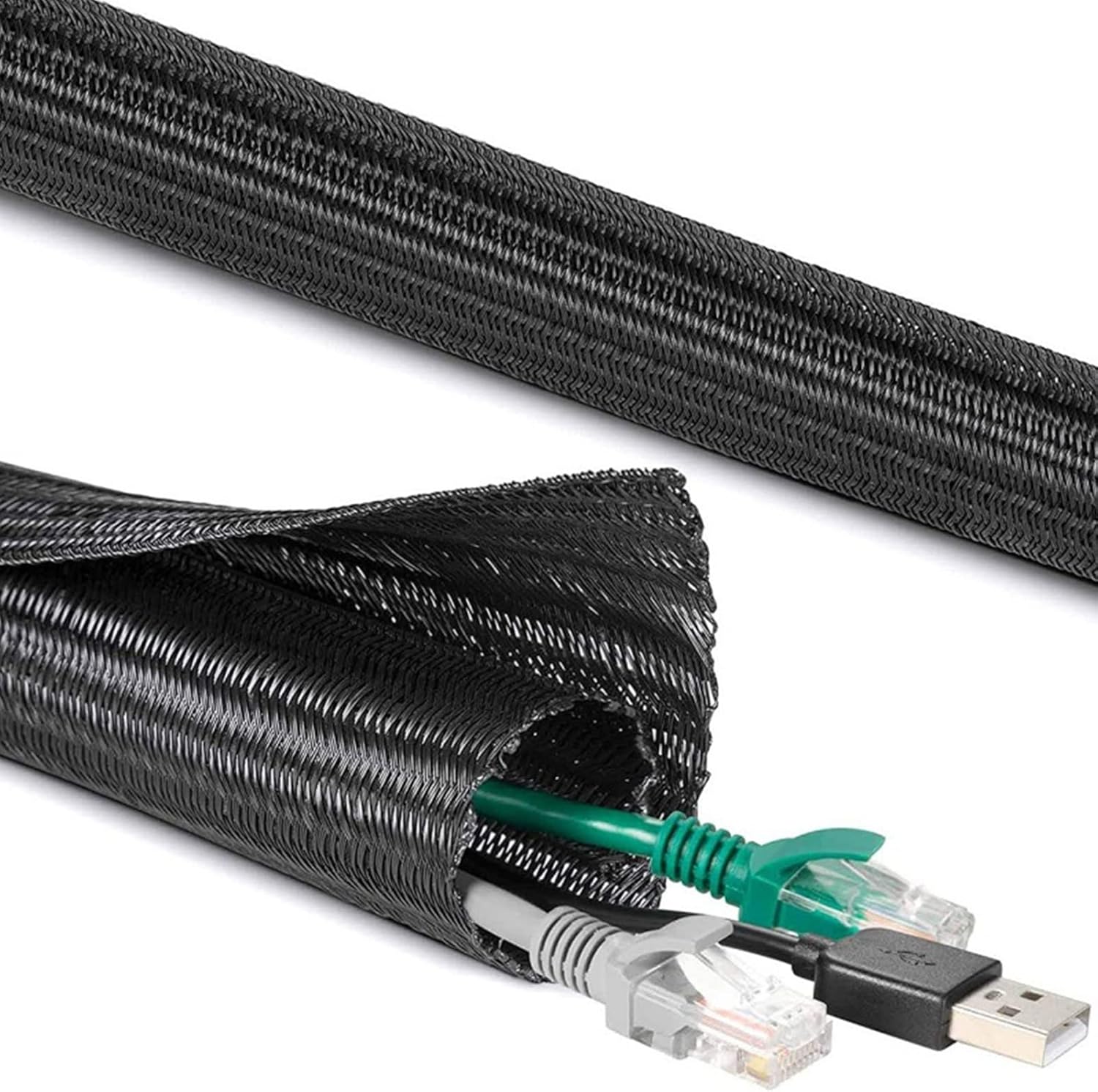 Cable Tidy Sleeve,1 M Cable Management Sleeve Diameter 1/2 inch Cable