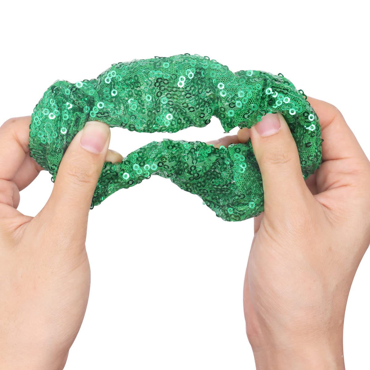 Amazon.com : FZBNSRKO 20 Pack Sequins Hair Scrunchies  display picture 1
