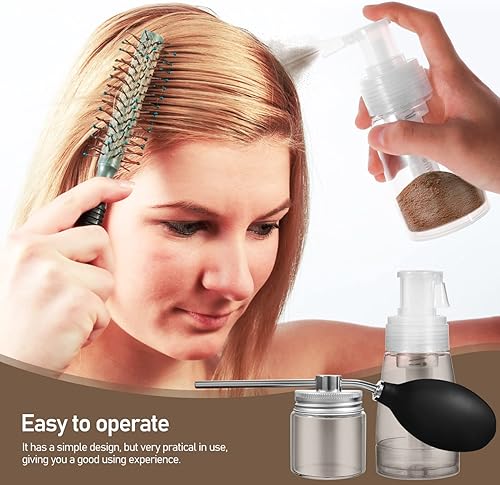 Miniatura 2 de 2 unids Botella acolchada seca recargable para el cabello aplicador de spray de fibra para el cabello Uso en el hogar Botellas de spray para el