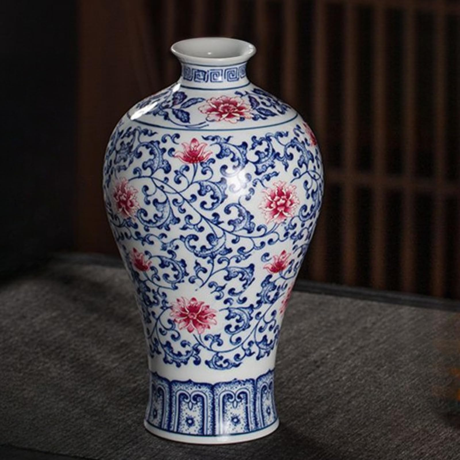 Vase en porcelaine bleu et blanc Jingdezhen céramique chinoise 23cm