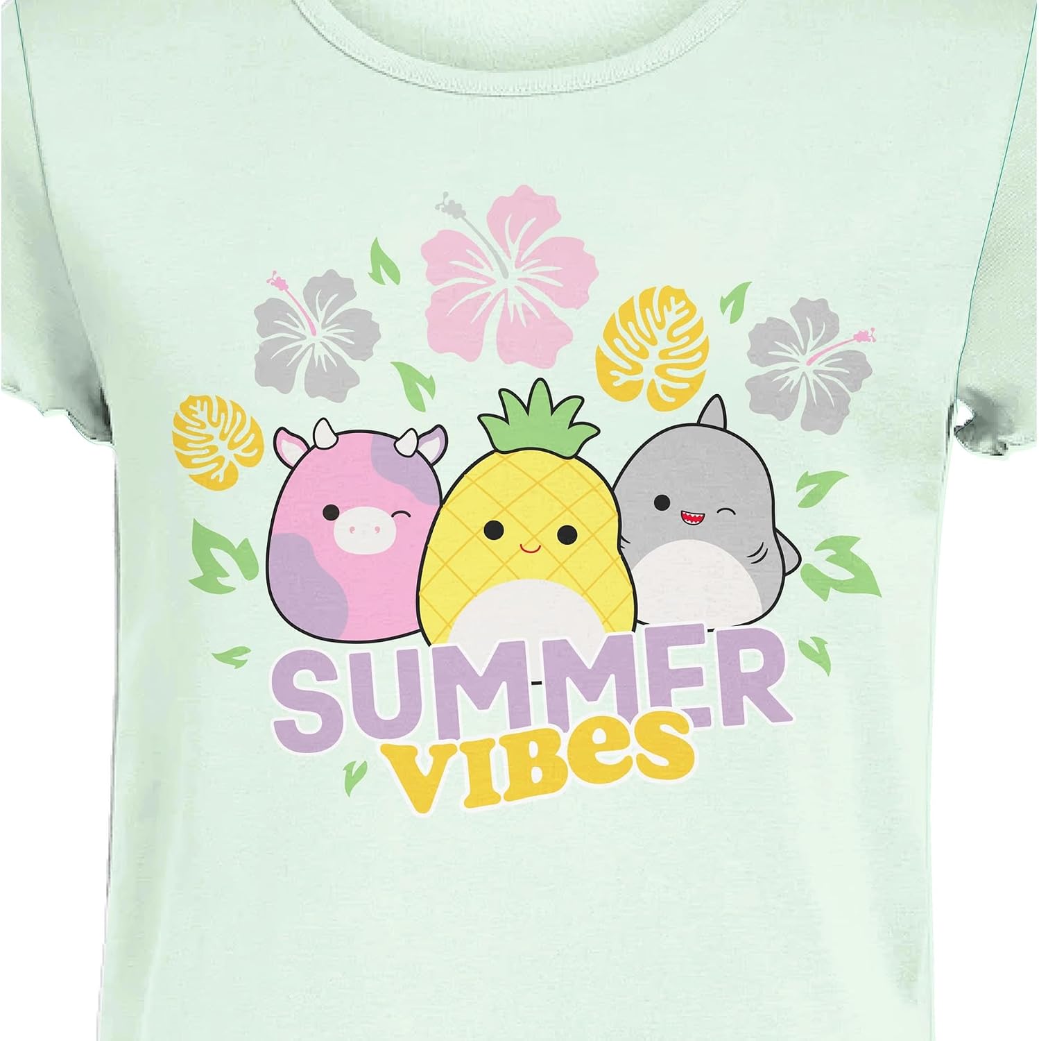 Squishmallows T-Shirt Girls' Summer Vibes Performance Tops 2-Pack UPF 50+ Tee
